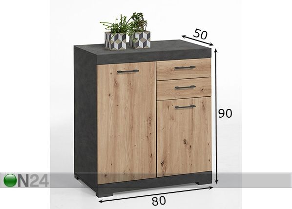 Комод Bristol 2 XL 80x50xh90 cm размеры