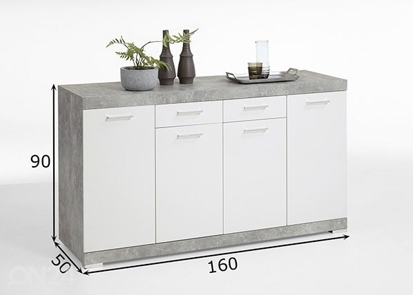 Комод Bristol 4 XL 160x50xh90 cm размеры