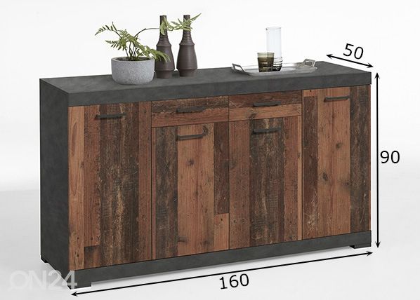 Комод Bristol 4 XL 160x50xh90 cm размеры