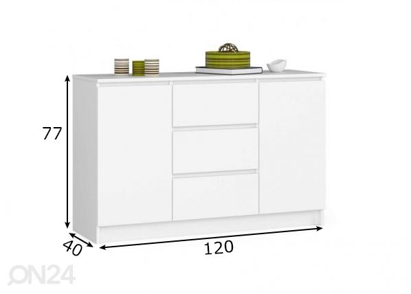 Комод Göteborg 120 cm размеры