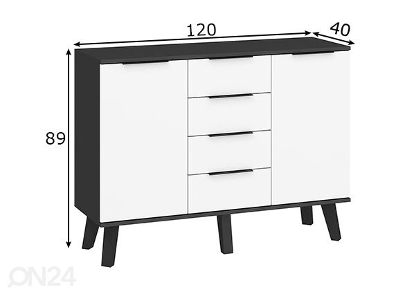 Комод Kilty 120 cm размеры