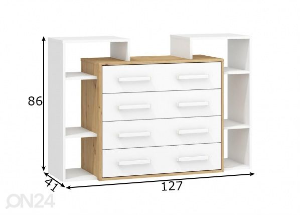 Комод Macroom 127 cm размеры