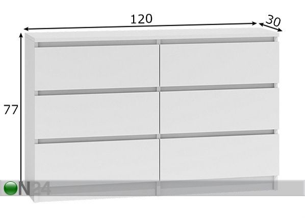 Комод Malwa 120 cm размеры