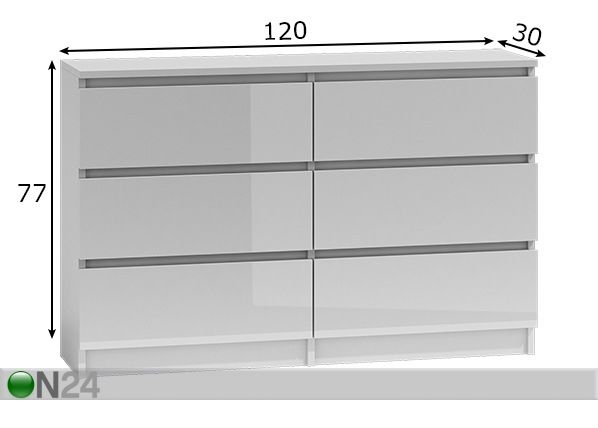 Комод Malwa 120 cm размеры