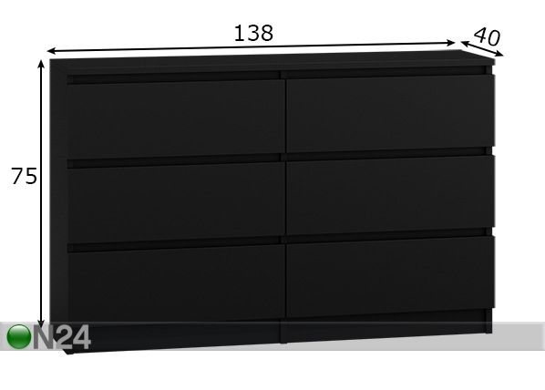 Комод Malwa 138 cm размеры