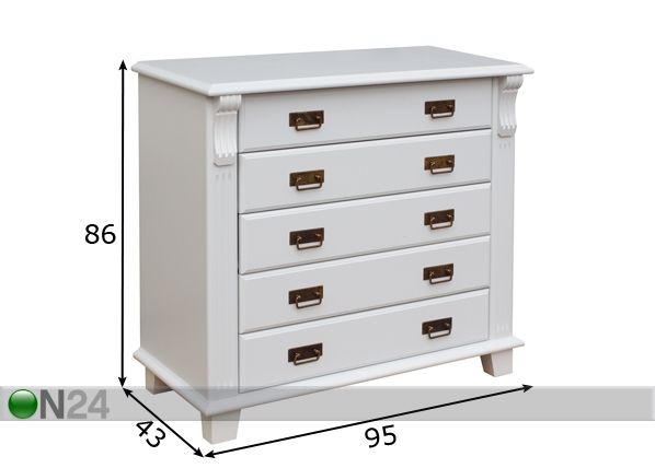 Комод Monaco размеры