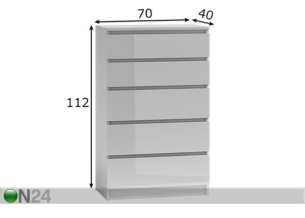 Комод Nelson Lack 70 cm размеры