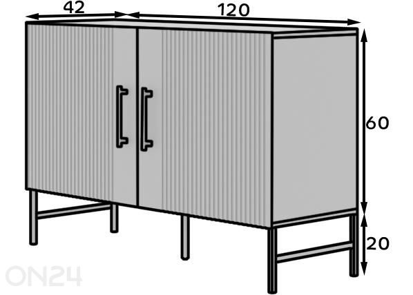 Комод Omaha 120 см размеры