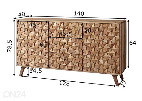 Комод Rewa размеры