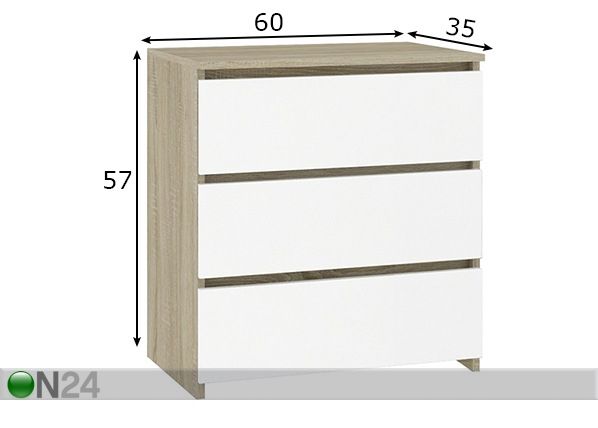 Комод Trier 60 cm размеры