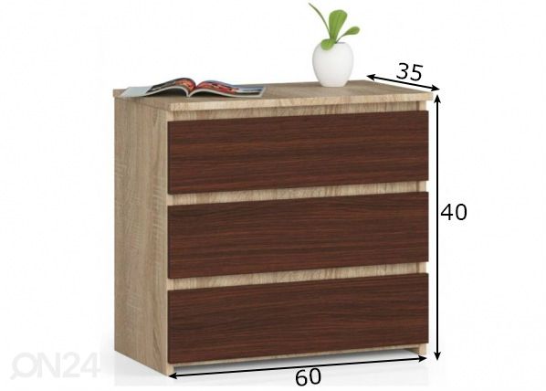 Комод Trier 60 cm размеры