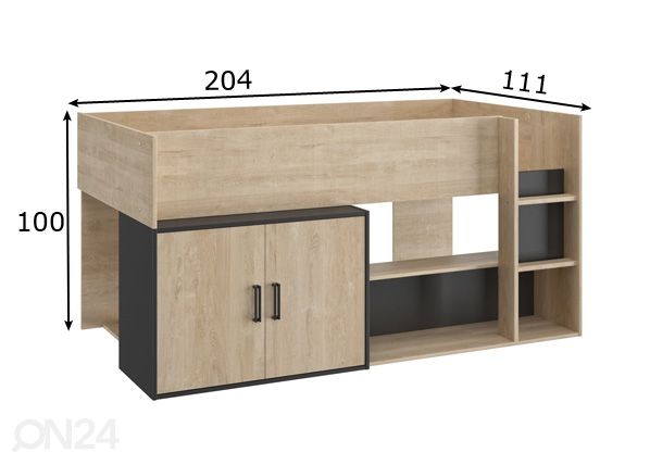 Компактная кровать Arz 90x200 cm размеры