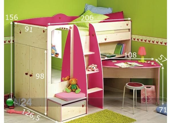 Компактная кровать Miss Griotte 90x200 см размеры