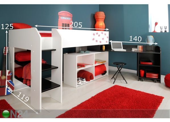 Компактная кровать Salut Theo 90x200 см размеры