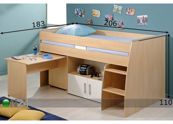 Компактная кровать Snoop 90x200 см размеры