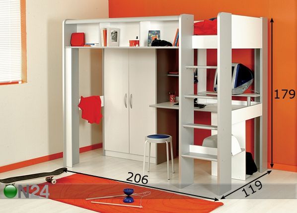 Компактная кровать Space 90x200 см размеры