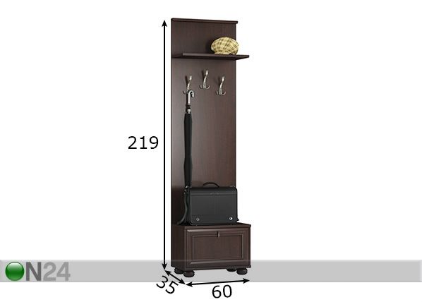 Комплект в прихожую Verdi размеры