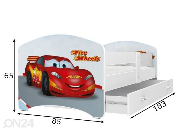 Комплект детской кровати 80x180 cm, белый/nr 43 размеры