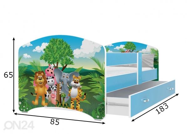 Комплект детской кровати 80x180 cm, синий/nr 34 размеры