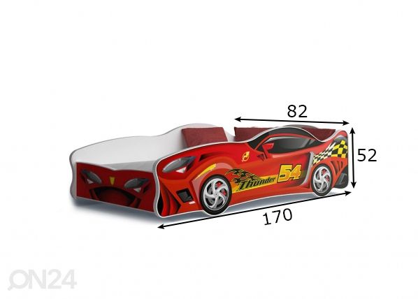 Комплект детской кровати Cars 80x160 cm, nr.10 размеры