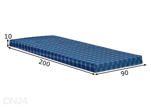 Комплект матрасов 90x200x10 см, 2 шт размеры