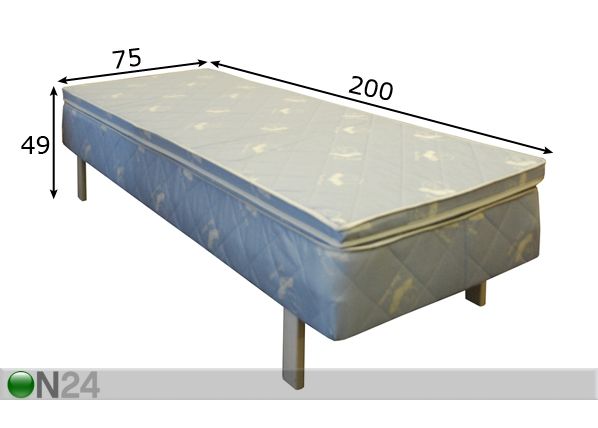 Комплект пружинной кровати 75х200 см размеры