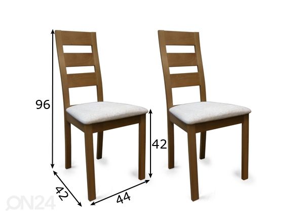 Комплект стульев Parma, 2 шт размеры