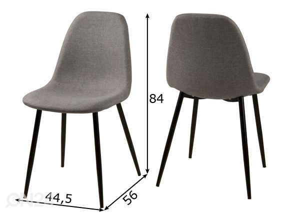 Комплект стульев Wichita, 4 шт размеры