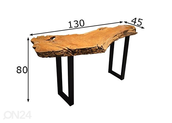 Консольный стол Akar 130 cm размеры