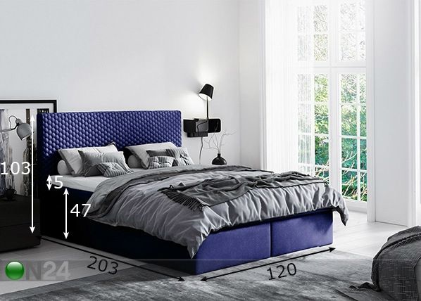 Континентальная кровать с ящиком 120x200 cm размеры