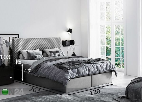 Континентальная кровать с ящиком 120x200 cm размеры