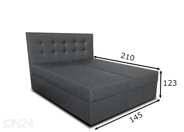 Континентальная кровать с ящиком 140x200 cm размеры