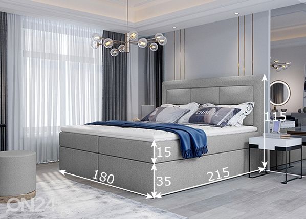 Континентальная кровать с ящиком 180x200 cm размеры