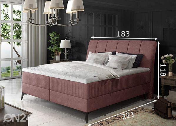 Континентальная кровать с ящиком 180x200 cm размеры