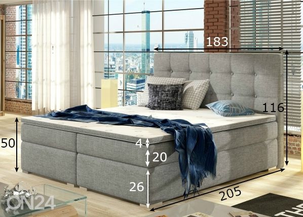 Континентальная кровать 180x200 cm размеры