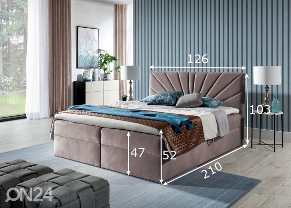 Континентальная кровать Pocket с ящиком 120x200 cm размеры