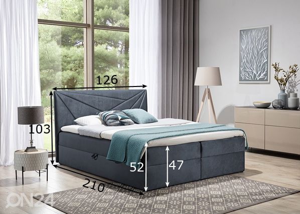 Континентальная кровать Pocket с ящиком 120x200 cm размеры