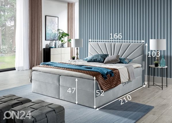 Континентальная кровать Pocket с ящиком 160x200 cm размеры