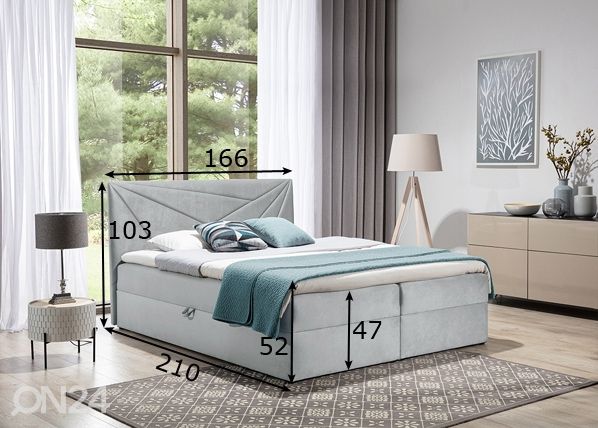 Континентальная кровать Pocket с ящиком 160x200 cm размеры