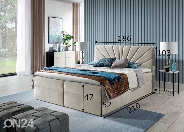 Континентальная кровать Pocket с ящиком 180x200 cm размеры