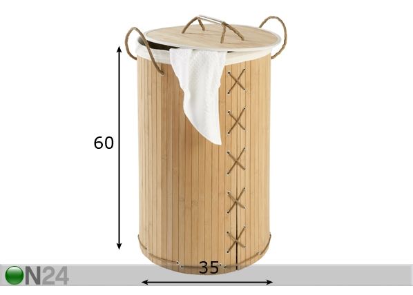 Корзина для белья Bamboo размеры