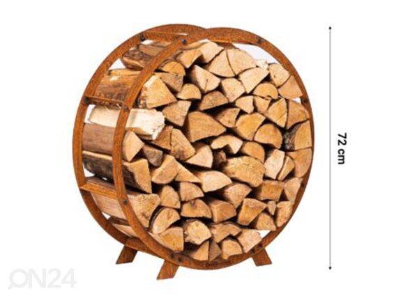 Корзина для дров Bern из стали Cor-Ten, Ø 72 см размеры