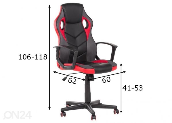 Кресло геймерское Chair Carmen 7519 размеры