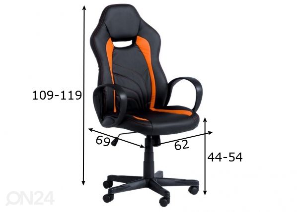 Кресло геймерское Chair Carmen 7525 размеры
