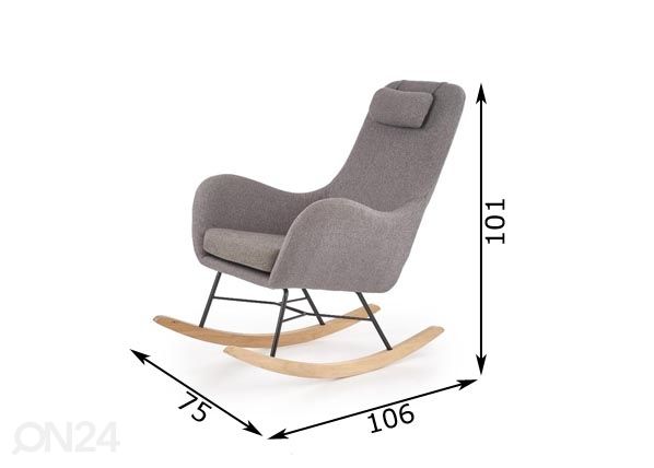 Кресло-качалка Botas размеры