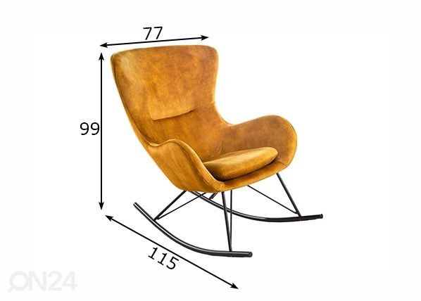 Кресло-качалка Scandinavia размеры