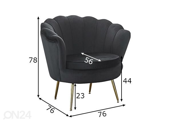 Кресло, чёрный размеры
