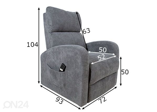 Кресло Barny Lift Recliner размеры