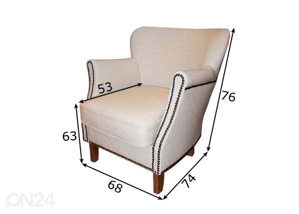 Кресло Como размеры