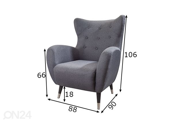 Кресло Don размеры
